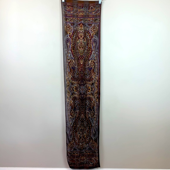 Paisley Print Rolled Edge Scarf - Picture 7 of 7